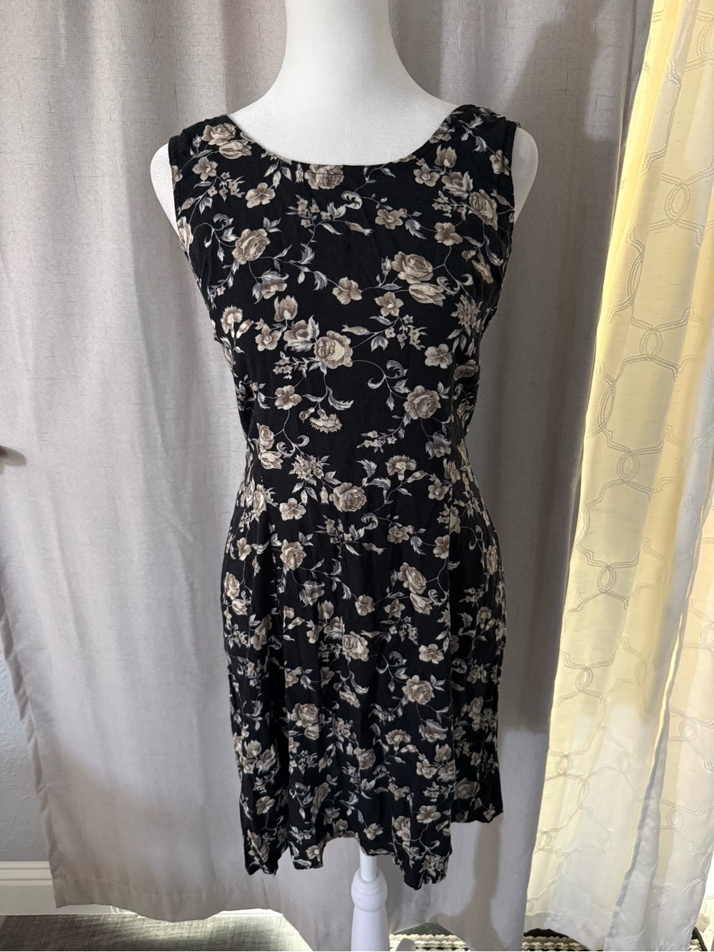 Vintage Whimsical Floral Midi Dress